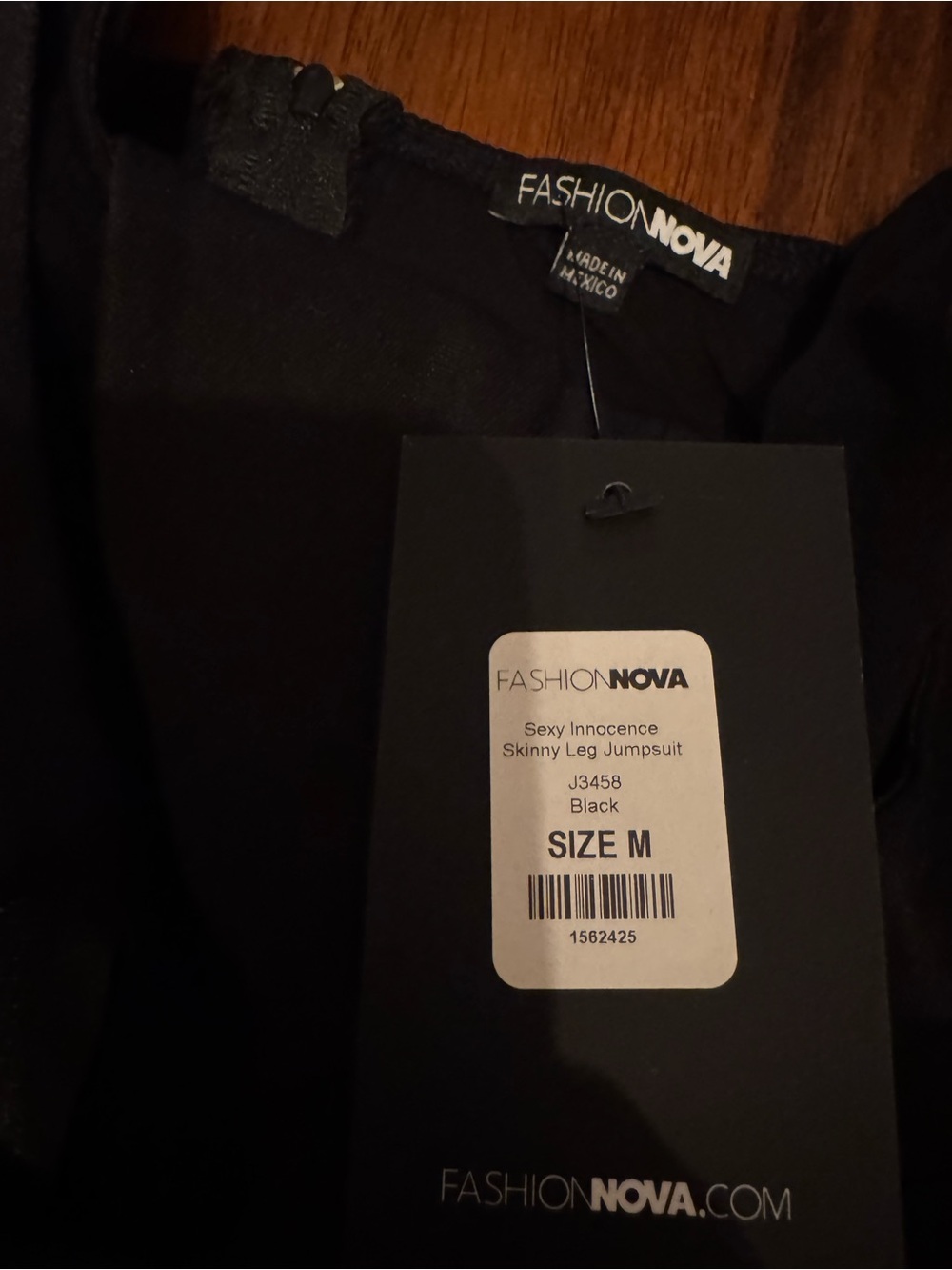 Fashion Nova Sexy Innocence Skinny Leg Jumpsuit Black Size M - Picture 7 of 8